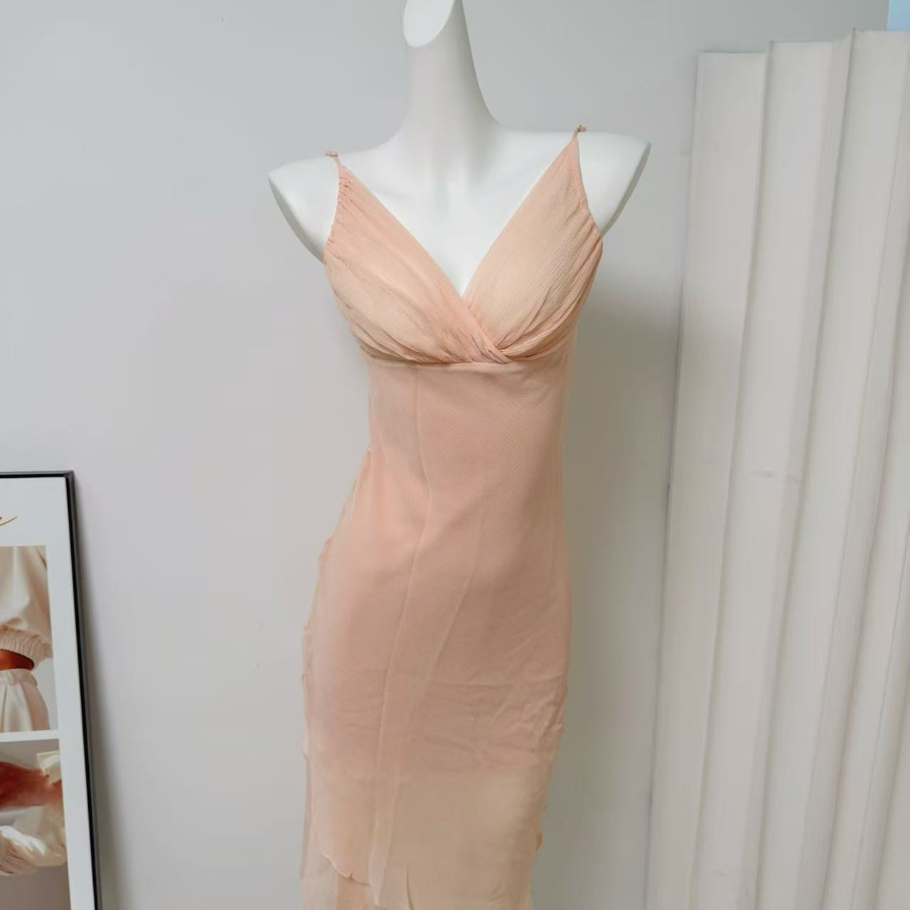 Women's Off-Shoulder Cami Midi Mesh Bodycon Dress - Image 2